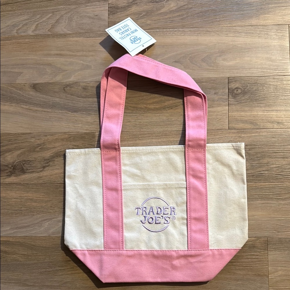 Pastel Pink Mini Trader Joe’s Tote Bag